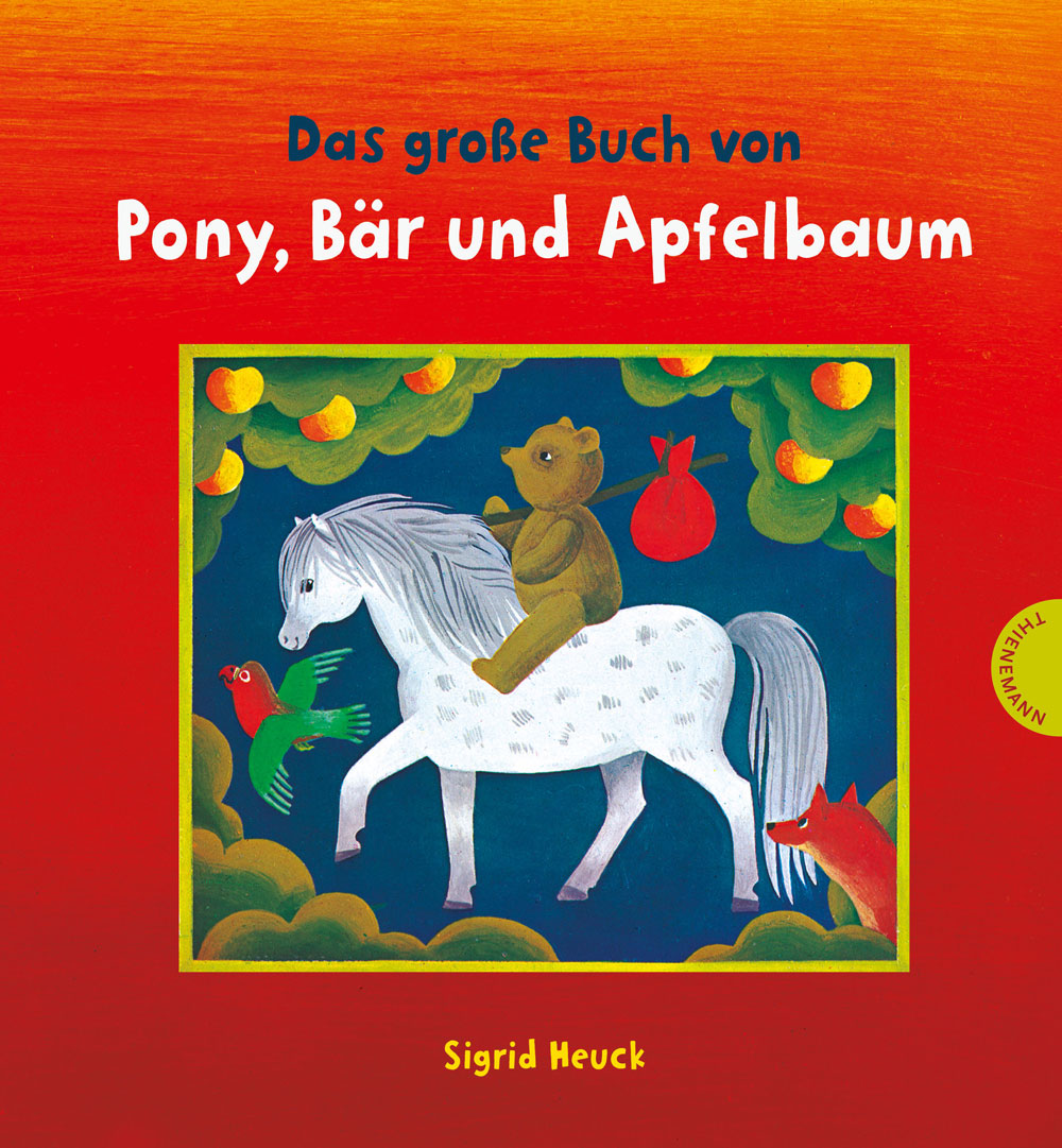 Pony, Bär und Apfelbaum