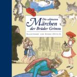 Titelseite des Buchs: verschiedene Zeichnungen zeigen Szenen aus Märchen.